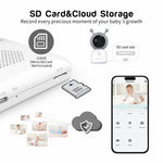 BABY6TS Cloudedge-app 5-tums babyvakt med dubbla kanaler, tvåvägsljud, 1080P HD, nattseende, WiFi-kamera