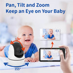 SM55 5.5 Inch Baby Monitor Two-Way Audio 1080P HD Display Panoramic Remote Control Night Vision Camera
