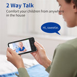 SM55 5.5 Inch Baby Monitor Two-Way Audio 1080P HD Display Panoramic Remote Control Night Vision Camera