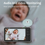 SM55 5.5 Inch Baby Monitor Two-Way Audio 1080P HD Display Panoramic Remote Control Night Vision Camera