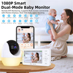 ABM206 4,3 tums babyvakt spädbarn 2,4G WiFi app videoövervakning nattseende tvåvägs ljudkamera