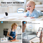 ABM206 4,3 tums babyvakt spädbarn 2,4G WiFi app videoövervakning nattseende tvåvägs ljudkamera