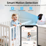 ABM206 4,3 tums babyvakt spädbarn 2,4G WiFi app videoövervakning nattseende tvåvägs ljudkamera