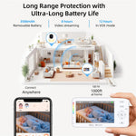 ABM206 4,3 tums babyvakt spädbarn 2,4G WiFi app videoövervakning nattseende tvåvägs ljudkamera