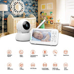 SP960 5-tums babyvakt tvåvägs ljudintercom 720P HD-skärm fullvy RC-hemkamera nattseende