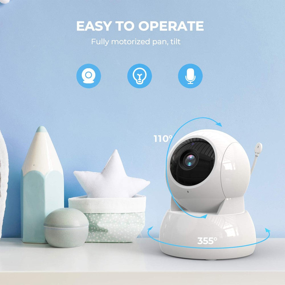 SP960 5-tums babyvakt tvåvägs ljudintercom 720P HD-skärm fullvy RC-hemkamera nattseende