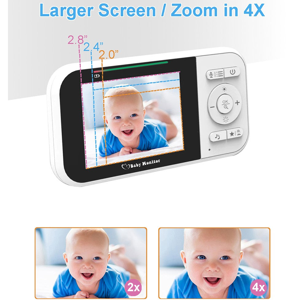 SP218 2.8 Inch Baby Monitor Two-Way Audio Intercom 320P Display Night Vision Infant Camera