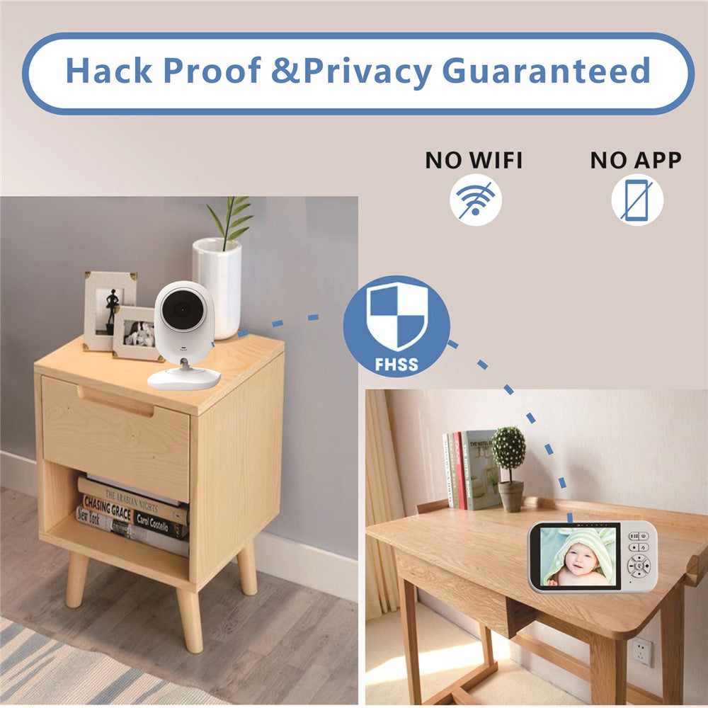 SP316 3.5 Inch Baby Monitor Two-Way Audio Intercom 320P Display Camera Night Vision for Home