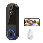 T52 WiFi Trådlös Smart Video Dörrklocka Nattseende HD 1080P Tvåvägs Ljud Rörelsedetektering Dörrklocka