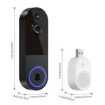 T52 WiFi Trådlös Smart Video Dörrklocka Nattseende HD 1080P Tvåvägs Ljud Rörelsedetektering Dörrklocka