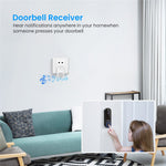 T52 WiFi Trådlös Smart Video Dörrklocka Nattseende HD 1080P Tvåvägs Ljud Rörelsedetektering Dörrklocka