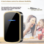 W906 300m Range Wireless Doorbell 60 Ringtones 5 Volume Levels Door Chime Kit, 1 Transmitter + 1 Receiver