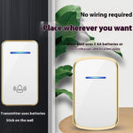W906 300m Range Wireless Doorbell 60 Ringtones 5 Volume Levels Door Chime Kit, 1 Transmitter + 1 Receiver