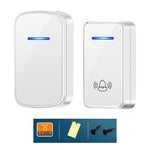 W906 300m Range Wireless Doorbell 60 Ringtones 5 Volume Levels Door Chime Kit, 1 Transmitter + 1 Receiver