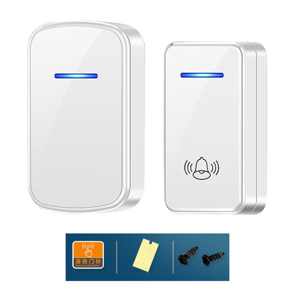 W906 300m Range Wireless Doorbell 60 Ringtones 5 Volume Levels Door Chime Kit, 1 Transmitter + 1 Receiver