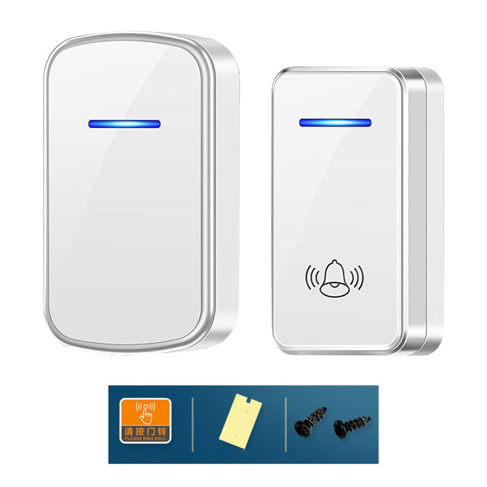 W906 300m Range Wireless Doorbell 60 Ringtones 5 Volume Levels Door Chime Kit, 1 Transmitter + 1 Receiver