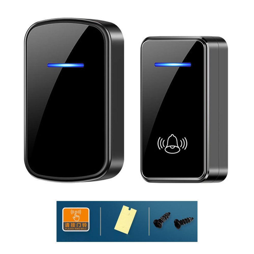 W906 300m Range Wireless Doorbell 60 Ringtones 5 Volume Levels Door Chime Kit, 1 Transmitter + 1 Receiver
