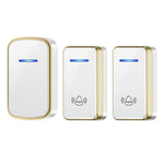 W906 300m Range Wireless Doorbell 60 Ringtones 5 Volume Levels Door Chime Kit, 1 Transmitter + 2 Receivers