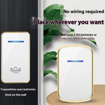 W906 300m Range Wireless Doorbell 60 Ringtones 5 Volume Levels Door Chime Kit, 1 Transmitter + 2 Receivers