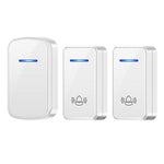 W906 300m Range Wireless Doorbell 60 Ringtones 5 Volume Levels Door Chime Kit, 1 Transmitter + 2 Receivers