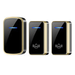 W906 300m Range Wireless Doorbell 60 Ringtones 5 Volume Levels Door Chime Kit, 1 Transmitter + 2 Receivers