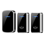 W906 300m Range Wireless Doorbell 60 Ringtones 5 Volume Levels Door Chime Kit, 1 Transmitter + 2 Receivers