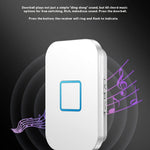 FA88 150m Range 5 Volume Levels Self Powered Wireless Doorbell 60 Melodies Door Chime, 1 Transmitter + 1 Receiver