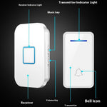 FA88 150m Range 5 Volume Levels Self Powered Wireless Doorbell 60 Melodies Door Chime, 1 Transmitter + 1 Receiver