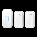 FA88 150m Range 5 Volume Levels Self Powered Wireless Doorbell 60 Melodies Door Chime, 2 Transmitters + 1 Receiver