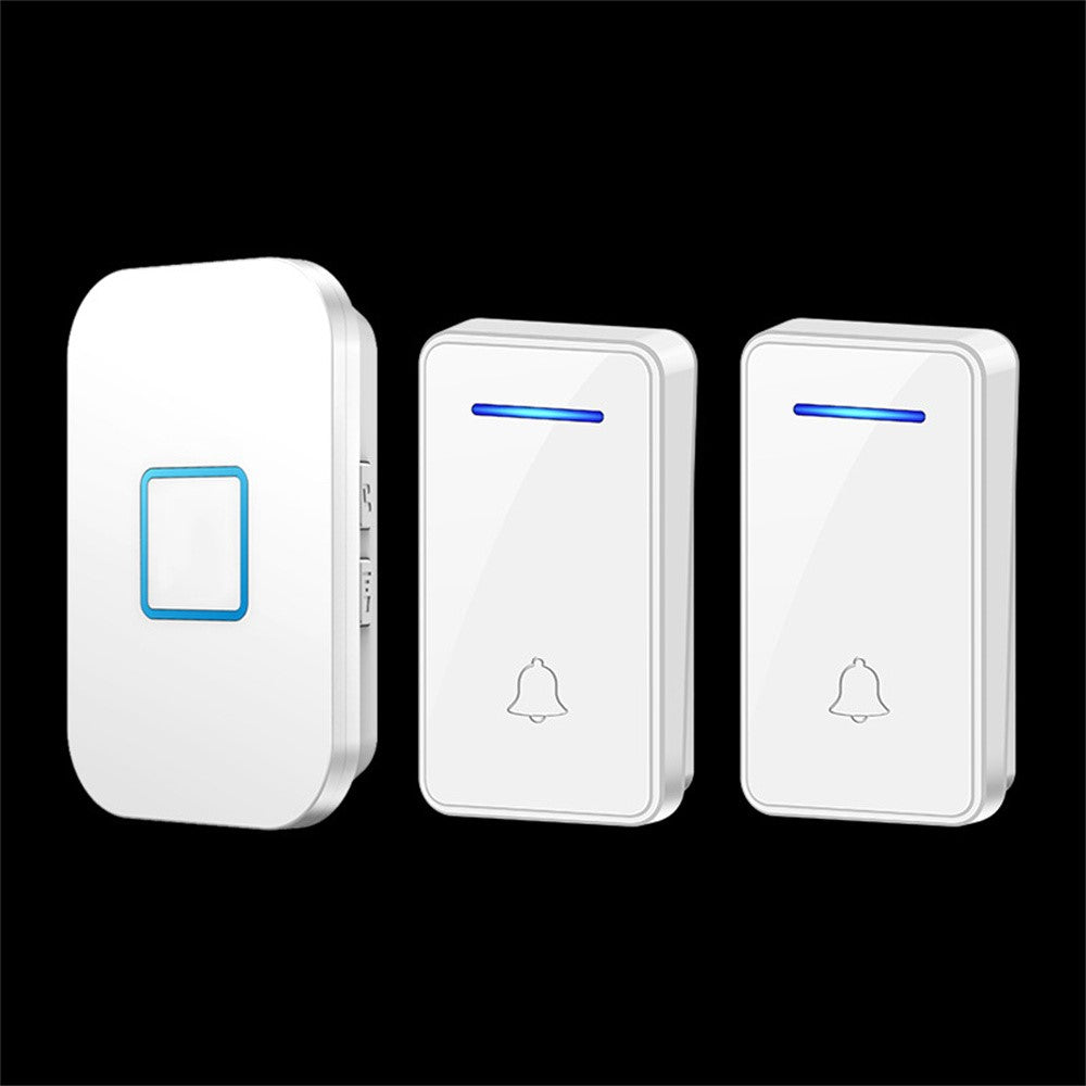 FA88 150m Range 5 Volume Levels Self Powered Wireless Doorbell 60 Melodies Door Chime, 2 Transmitters + 1 Receiver