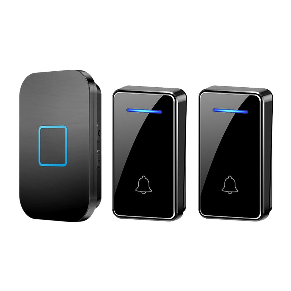 FA88 150m Range 5 Volume Levels Self Powered Wireless Doorbell 60 Melodies Door Chime, 2 Transmitters + 1 Receiver