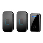 FA88 150m Range 5 Volume Levels Self Powered Wireless Doorbell 60 Melodies Door Chime, 1 Transmitter + 2 Receivers
