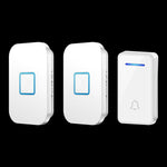 FA88 150m Range 5 Volume Levels Self Powered Wireless Doorbell 60 Melodies Door Chime, 1 Transmitter + 2 Receivers
