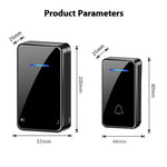 FA8 Self Powered Home Wireless Doorbell 60 Ringtones 5 Volume Levels Door Chime Kit, 1 Transmitter + 1 Receiver
