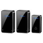FA8 Self Powered Home Wireless Doorbell 60 Ringtones 5 Volume Levels Door Chime Kit, 1 Transmitter + 2 Receivers