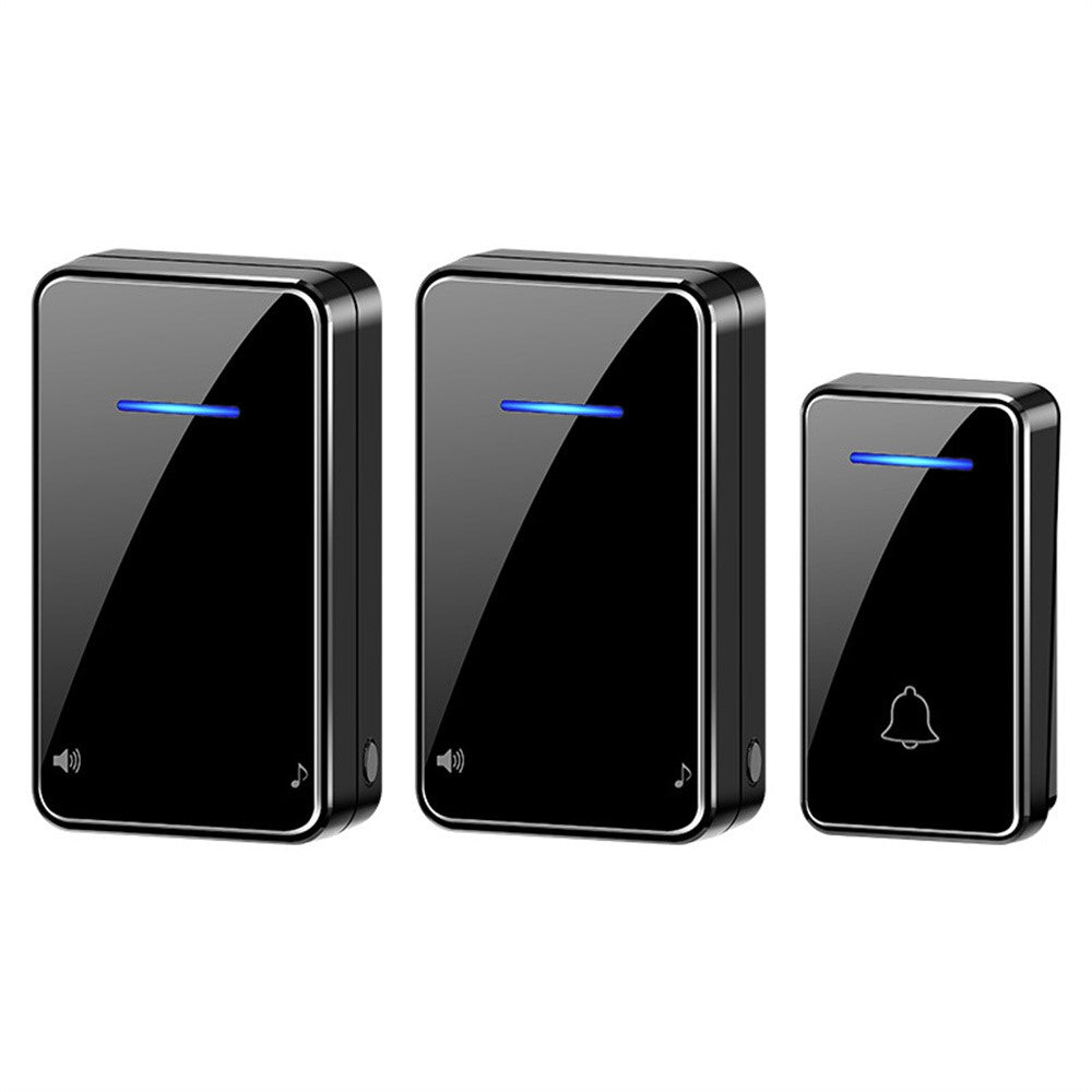 FA8 Self Powered Home Wireless Doorbell 60 Ringtones 5 Volume Levels Door Chime Kit, 1 Transmitter + 2 Receivers