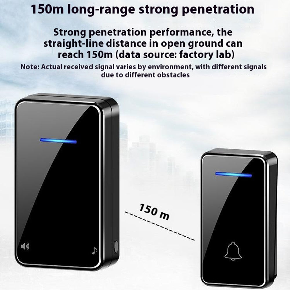 FA8 Self Powered Home Wireless Doorbell 60 Ringtones 5 Volume Levels Door Chime Kit, 1 Transmitter + 2 Receivers