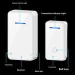 FA8 Self Powered Home Wireless Doorbell 60 Ringtones 5 Volume Levels Door Chime Kit, 1 Transmitter + 2 Receivers