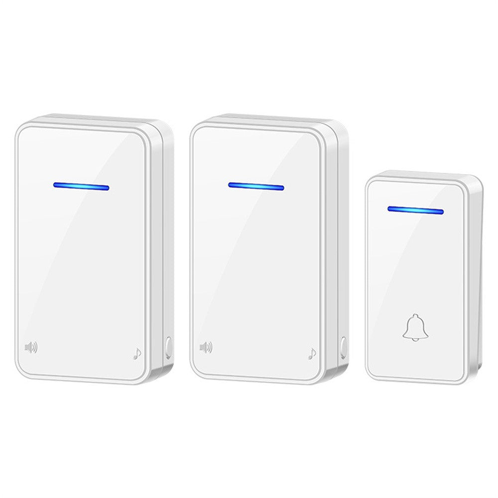 FA8 Self Powered Home Wireless Doorbell 60 Ringtones 5 Volume Levels Door Chime Kit, 1 Transmitter + 2 Receivers