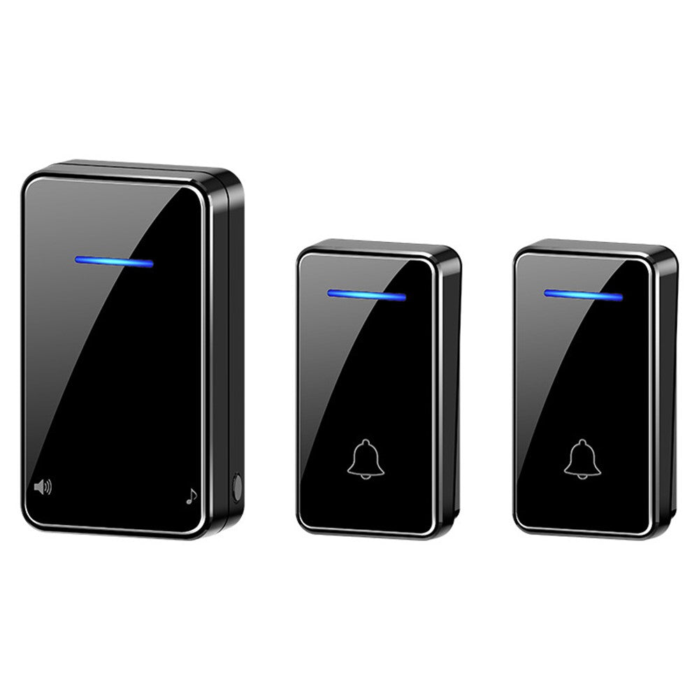 FA8 Self Powered Home Wireless Doorbell 60 Ringtones 5 Volume Levels Door Chime Kit, 2 Transmitters + 1 Receiver