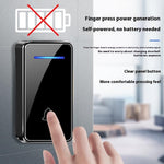 FA8 Self Powered Home Wireless Doorbell 60 Ringtones 5 Volume Levels Door Chime Kit, 2 Transmitters + 1 Receiver