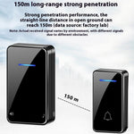 FA8 Self Powered Home Wireless Doorbell 60 Ringtones 5 Volume Levels Door Chime Kit, 2 Transmitters + 1 Receiver