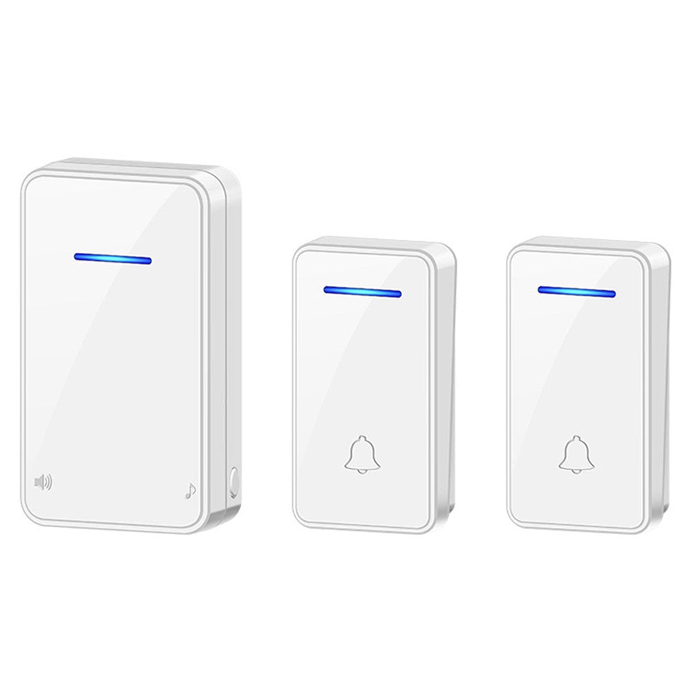 FA8 Self Powered Home Wireless Doorbell 60 Ringtones 5 Volume Levels Door Chime Kit, 2 Transmitters + 1 Receiver