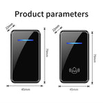 A80 Wireless USB Doorbell for Home 150m Range 60 Melodies 5 Volume Levels Door Chime, 2 Transmitters + 1 Receiver