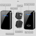 A80 Wireless USB Doorbell for Home 150m Range 60 Melodies 5 Volume Levels Door Chime, 2 Transmitters + 1 Receiver