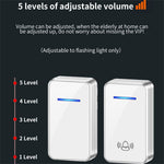 A80 Wireless USB Doorbell for Home 150m Range 60 Melodies 5 Volume Levels Door Chime, 2 Transmitters + 1 Receiver