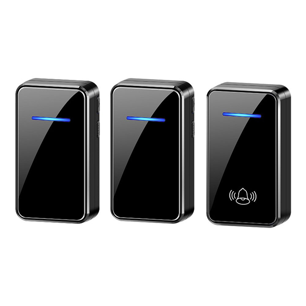A80 Wireless USB Doorbell for Home 150m Range 60 Melodies 5 Volume Levels Door Chime, 1 Transmitter + 2 Receivers