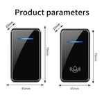 A80 Wireless USB Doorbell for Home 150m Range 60 Melodies 5 Volume Levels Door Chime, 1 Transmitter + 2 Receivers