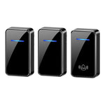 A80 Wireless USB Doorbell for Home 150m Range 60 Melodies 5 Volume Levels Door Chime, 1 Transmitter + 2 Receivers