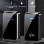 A80 Wireless USB Doorbell for Home 150m Range 60 Melodies 5 Volume Levels Door Chime, 1 Transmitter + 2 Receivers
